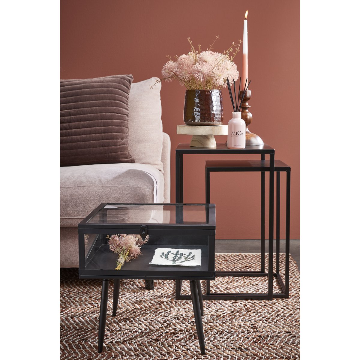 Pia Plantenstandaard - H11 x Ø30 cm - Hout - Lichtbruin - Afbeelding 8