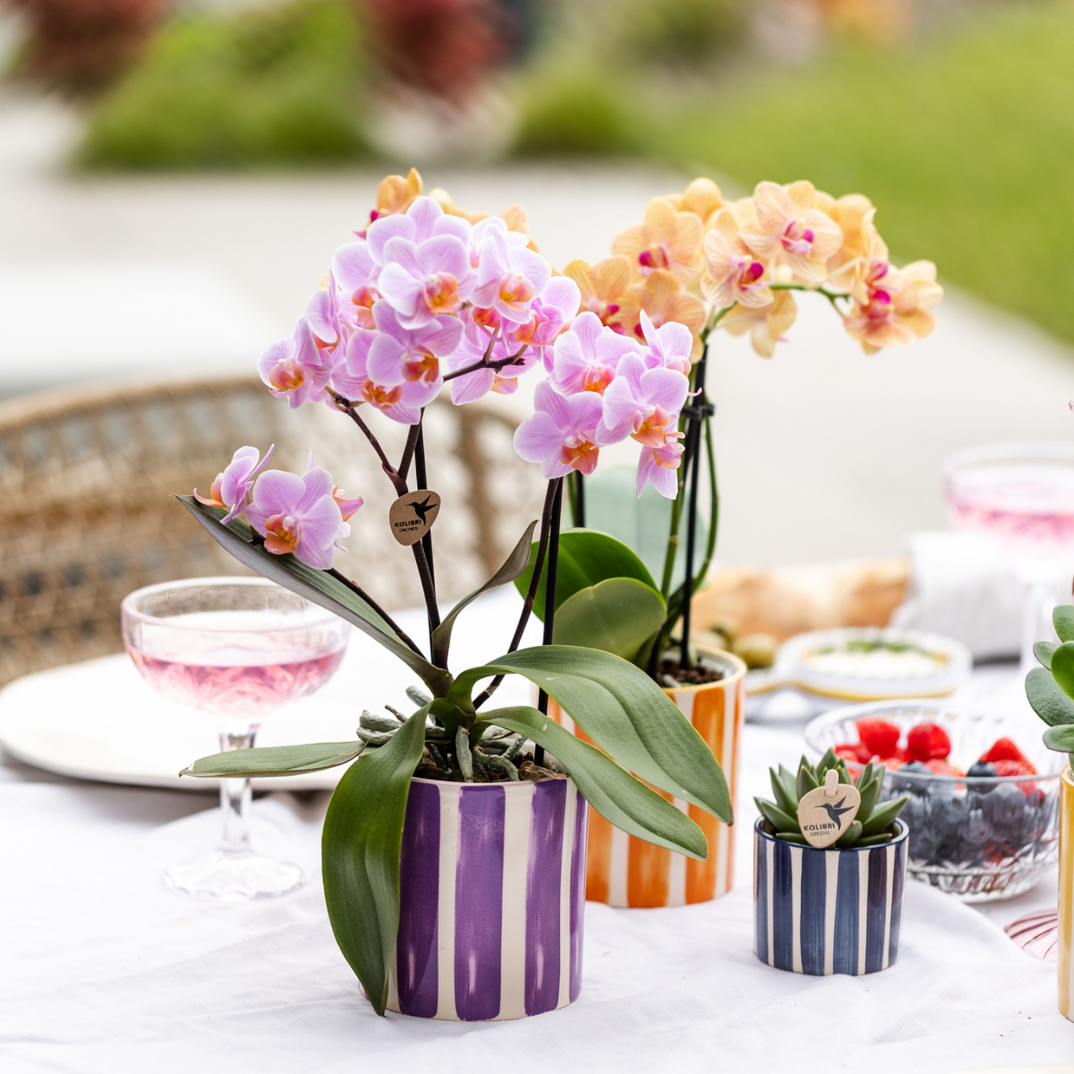 Kolibri Home | Painted stripe - Lilac - Ø9cm - Afbeelding 4