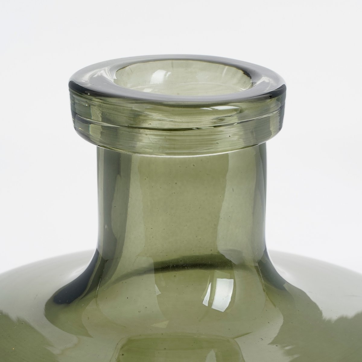 Regal Fles Vaas - H22 x Ø20 cm - Glas - Groen - Afbeelding 2
