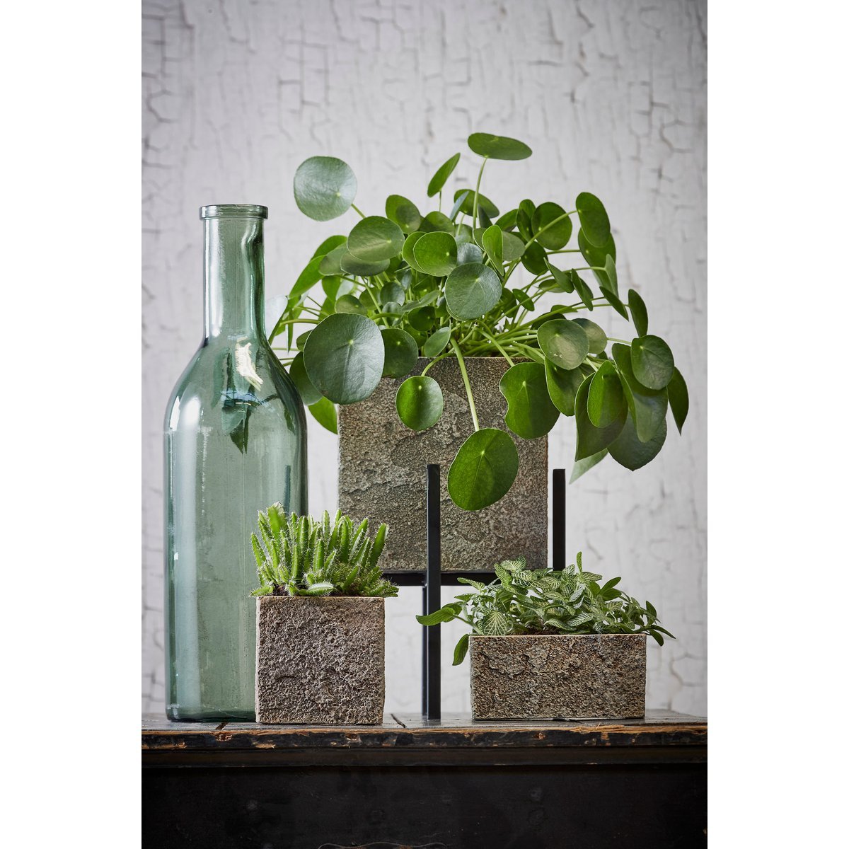 Rioja Fles Vaas - H50 x Ø15 cm - Gerecycled Glas - Groen - Afbeelding 6