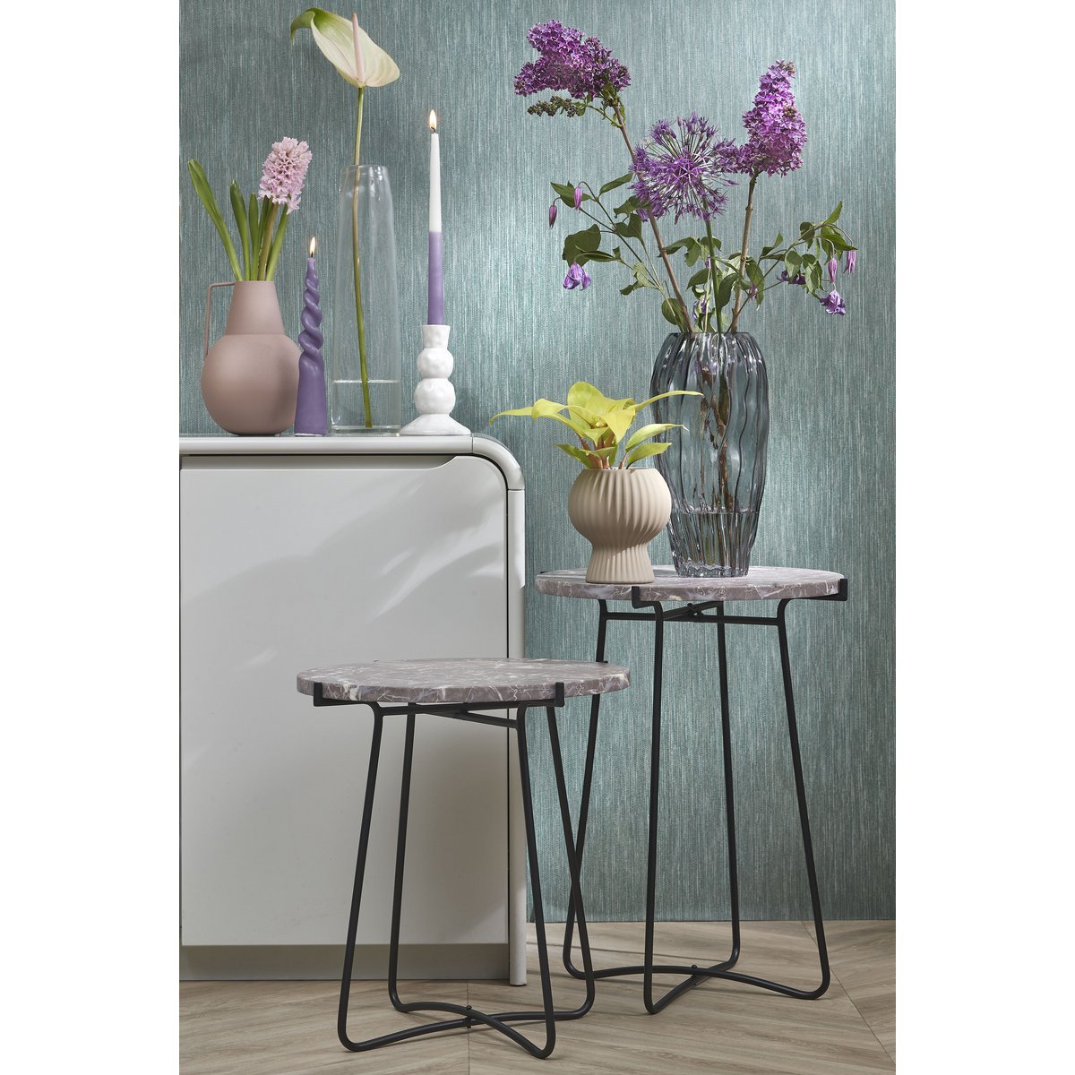 Feline Vaas - H32 x Ø16 cm - Glas - Donkerbruin - Afbeelding 4