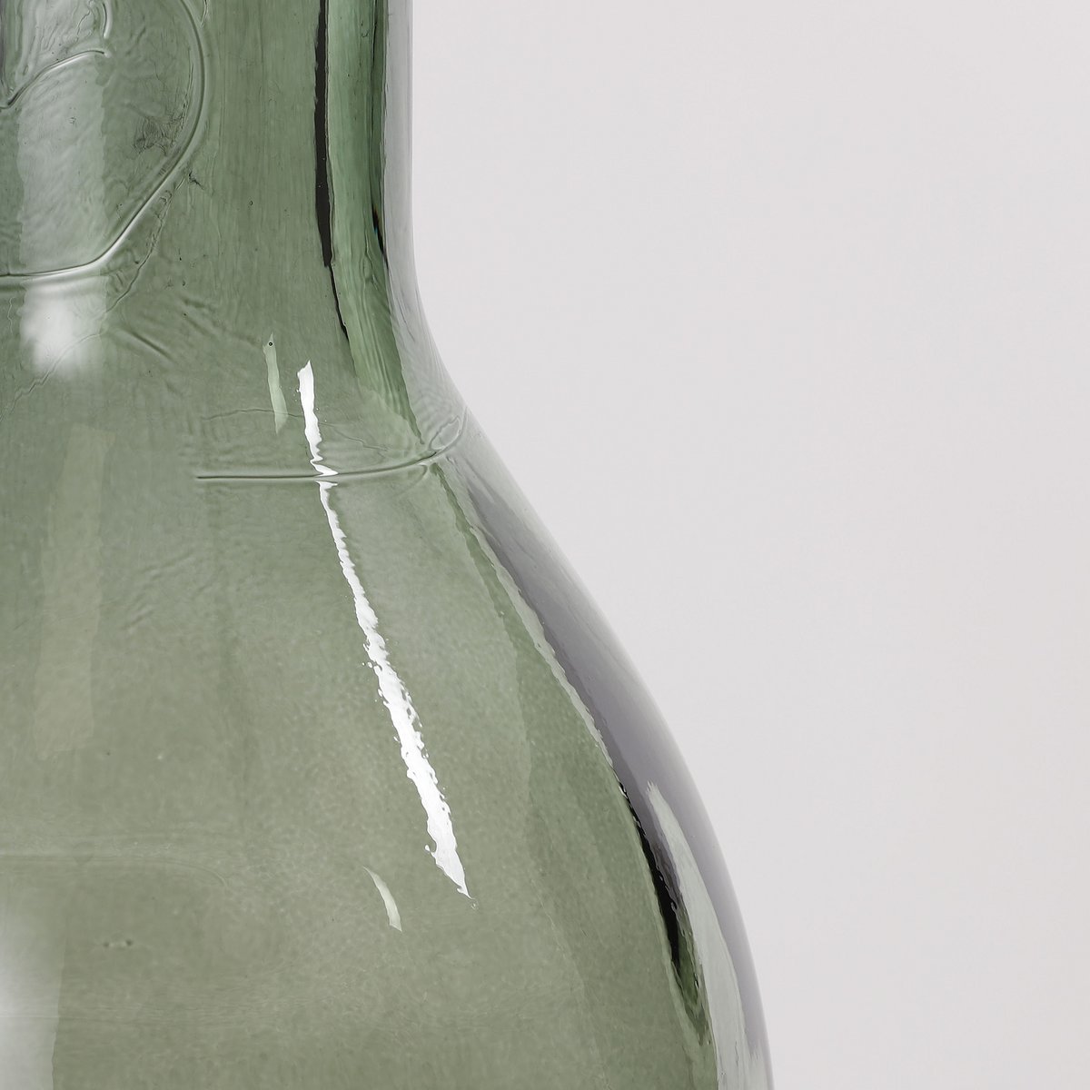Rioja Fles Vaas - H50 x Ø15 cm - Gerecycled Glas - Groen - Afbeelding 4