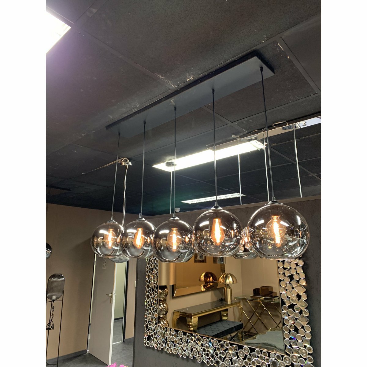 Hanglamp Smoke Glas 5-Licht - Afbeelding 3