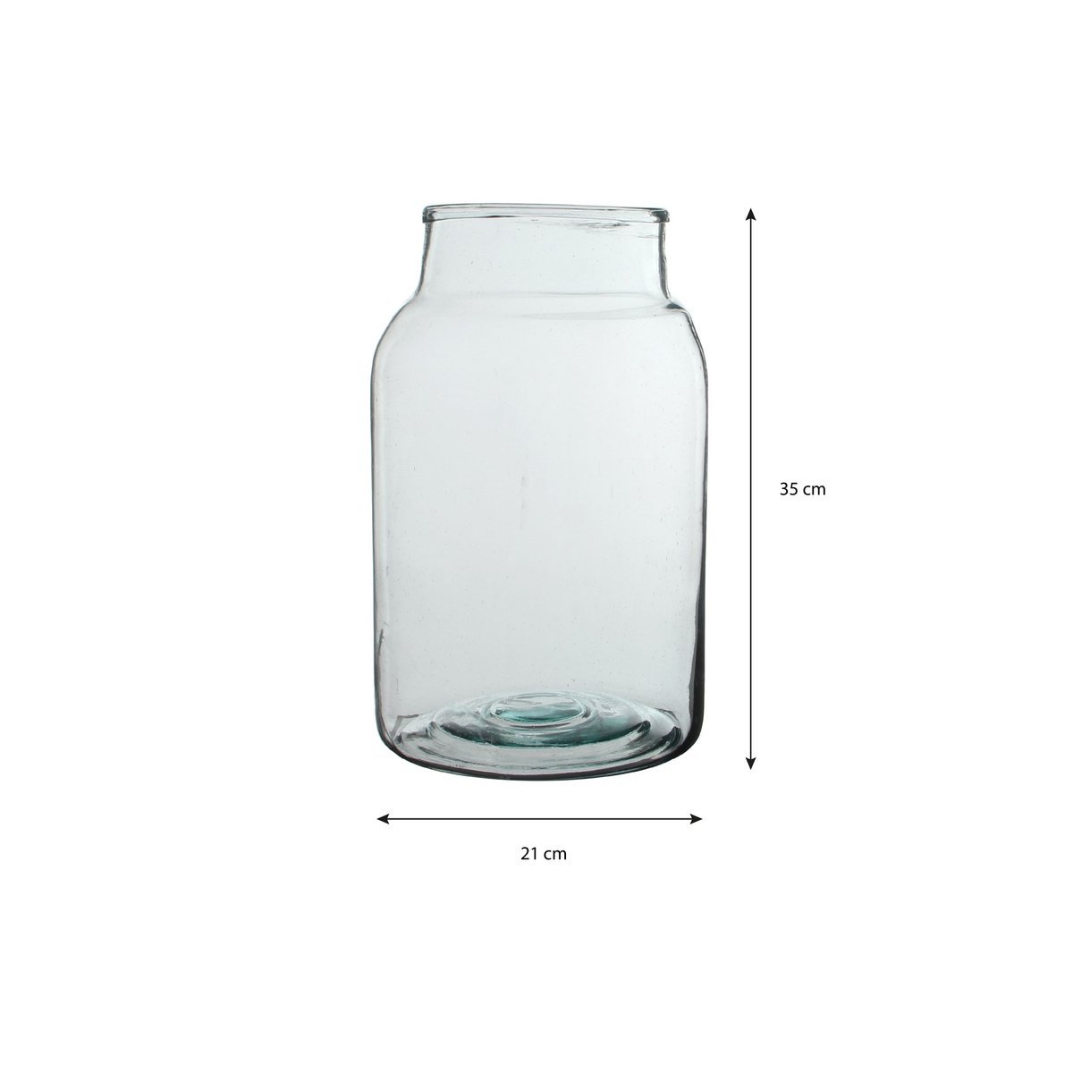 Vienne Vaas - H35 x Ø21 cm - Gerecycled Glas - Transparant - Afbeelding 4