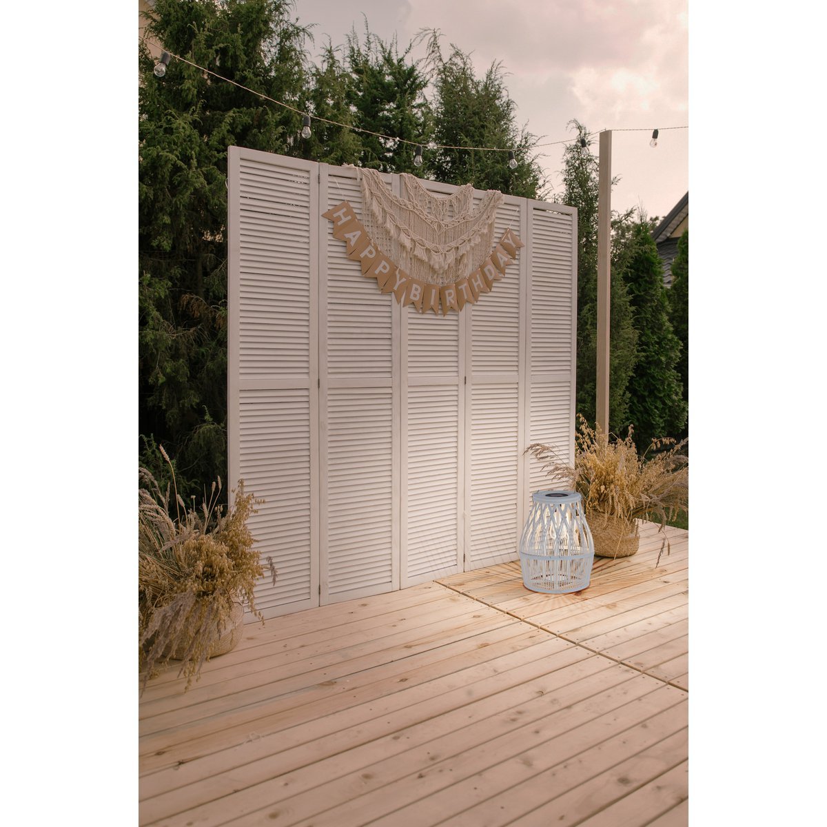 Led Solar Decolor "Korbinian" voor de tuin en het terras gemaakt van hout en rattan in de natuur, zonnelamp 34 cm hoog - Afbeelding 15