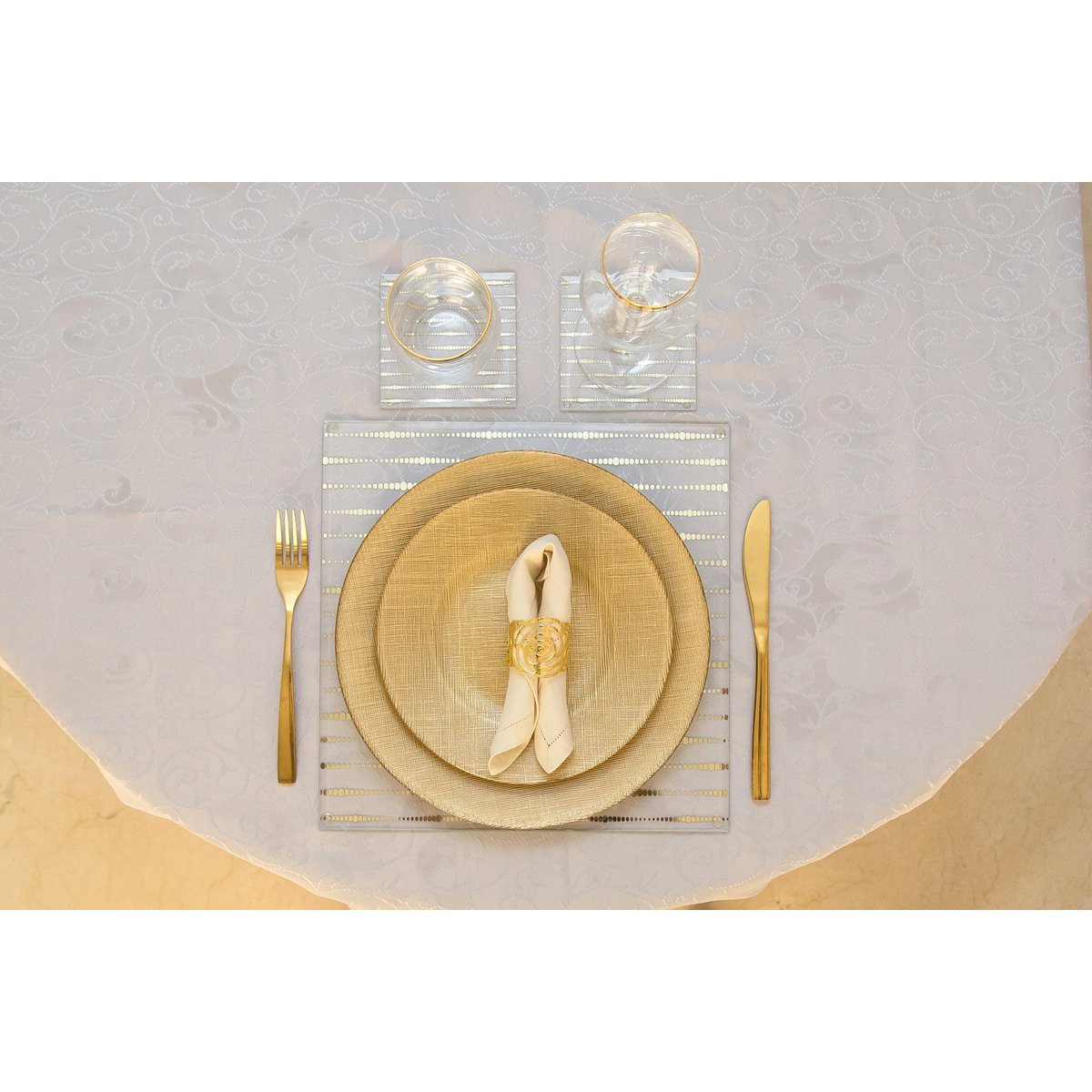 24-delige gouden bestek set - Afbeelding 3