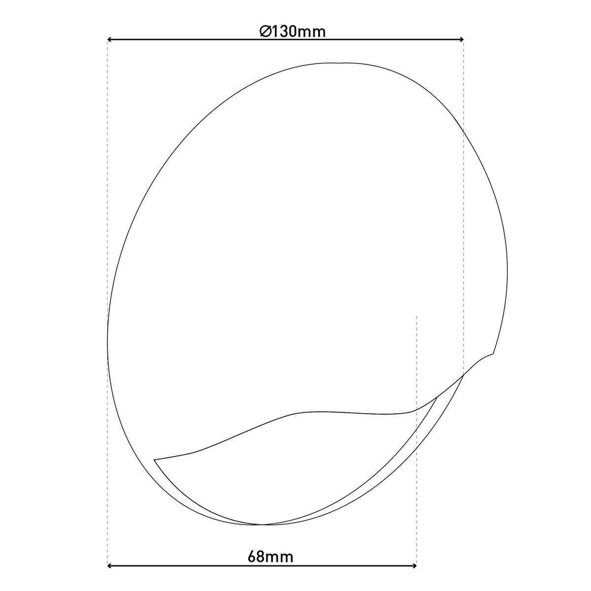 LED externe wandlamp "Vedus" D: 13 cm - Afbeelding 6