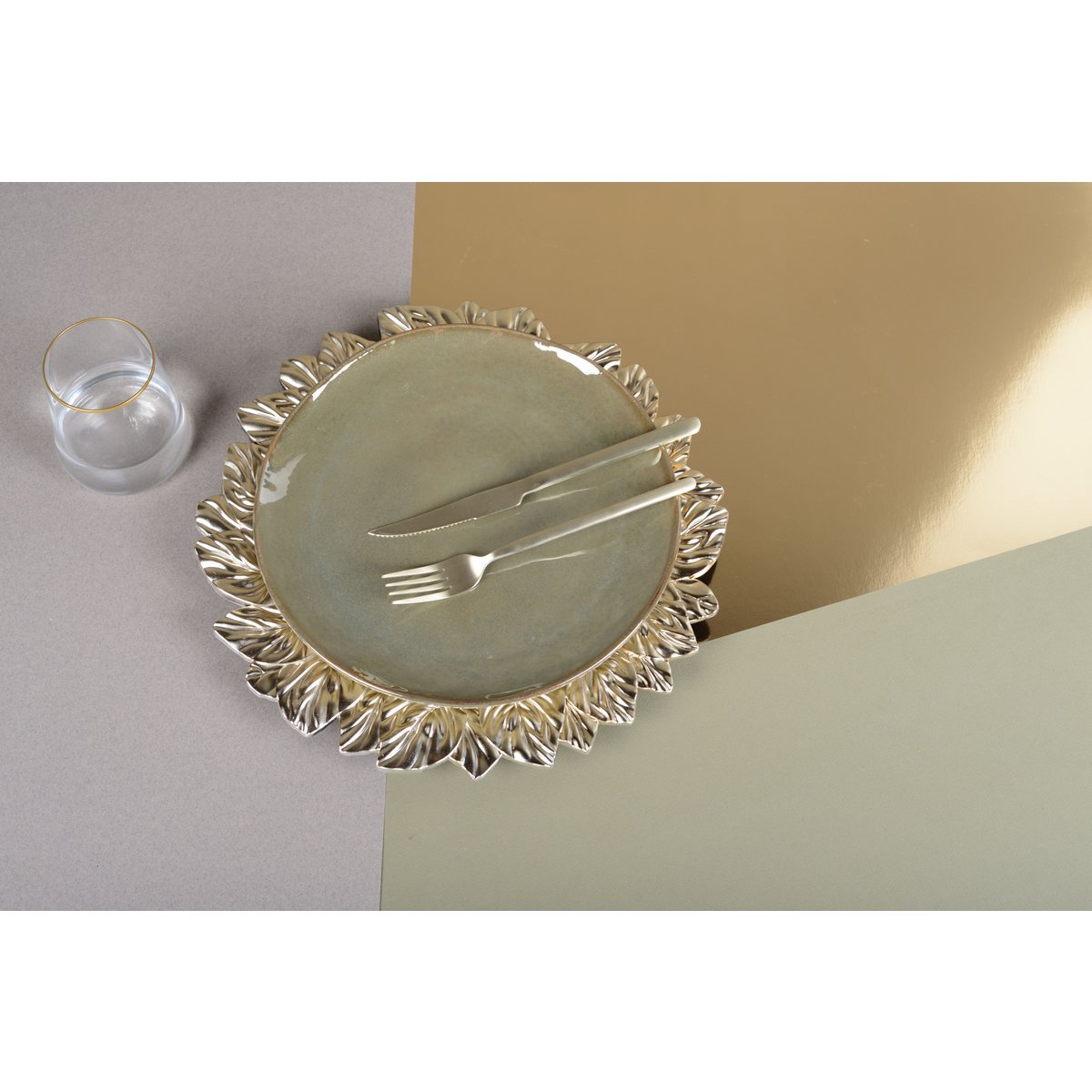 24-delige mat zilveren bestek set - Afbeelding 3