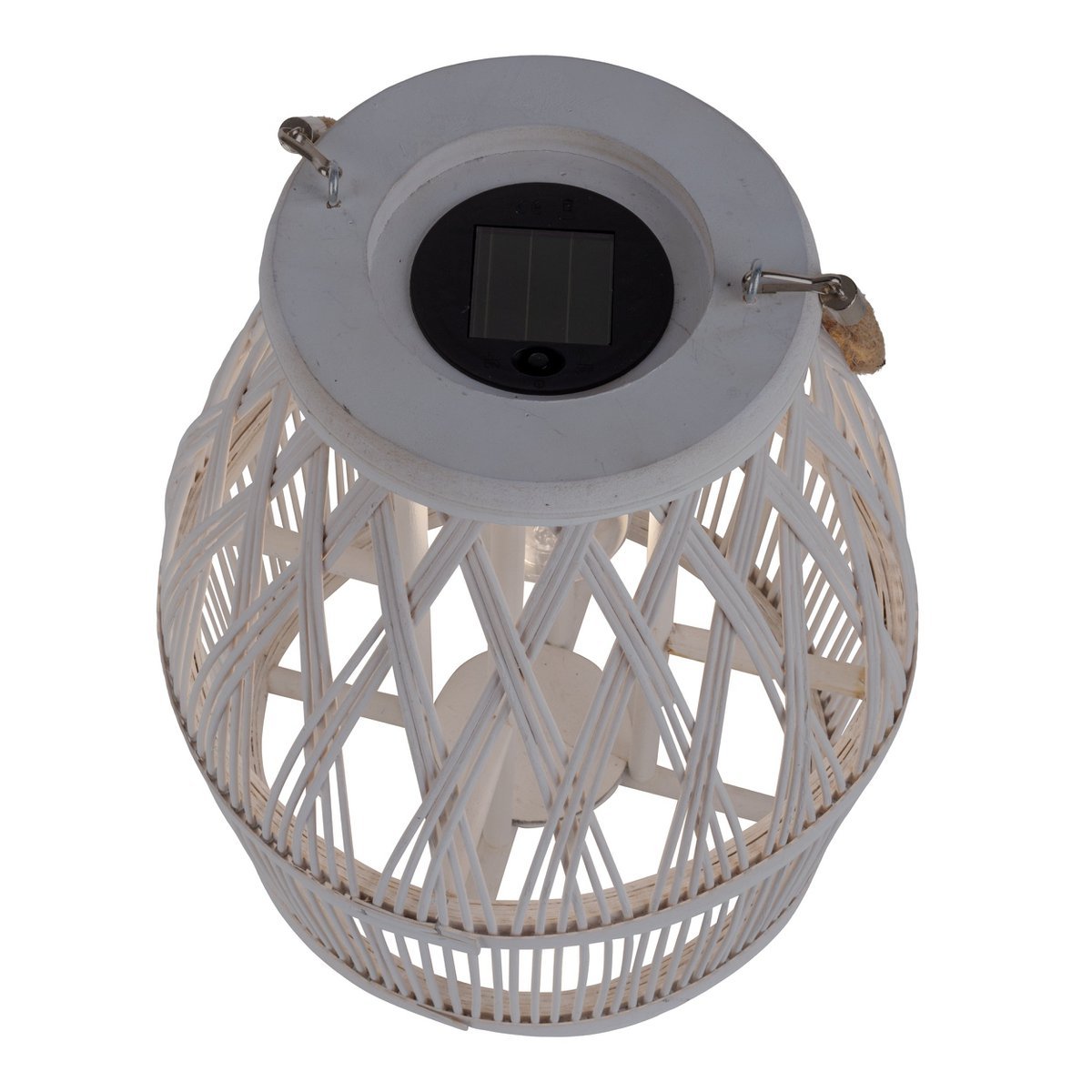 Led Solar Decolor "Korbinian" voor de tuin en het terras gemaakt van hout en rattan in de natuur, zonnelamp 34 cm hoog - Afbeelding 11