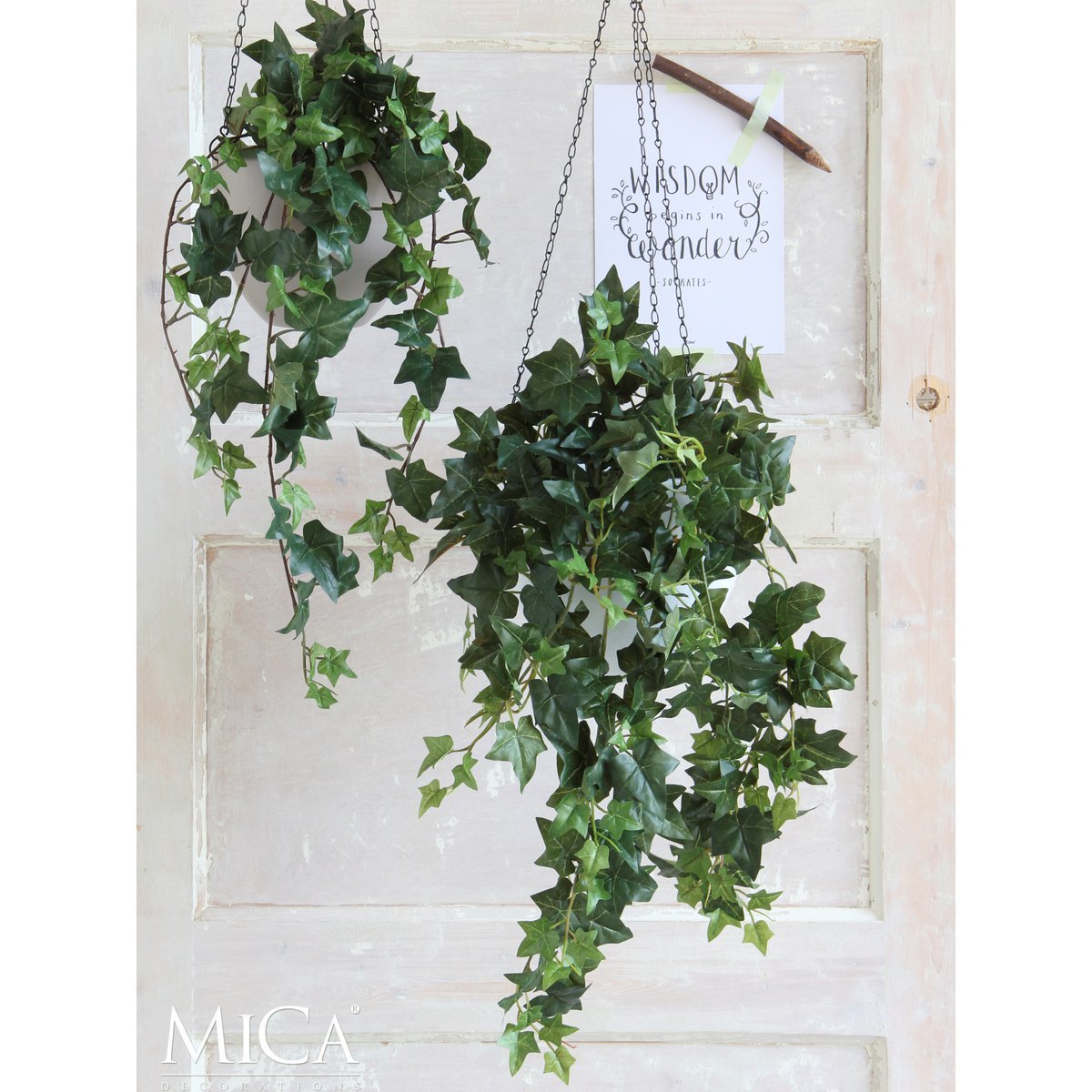 Hedera Kunst Hangplant - H129 cm - Groen - Afbeelding 6