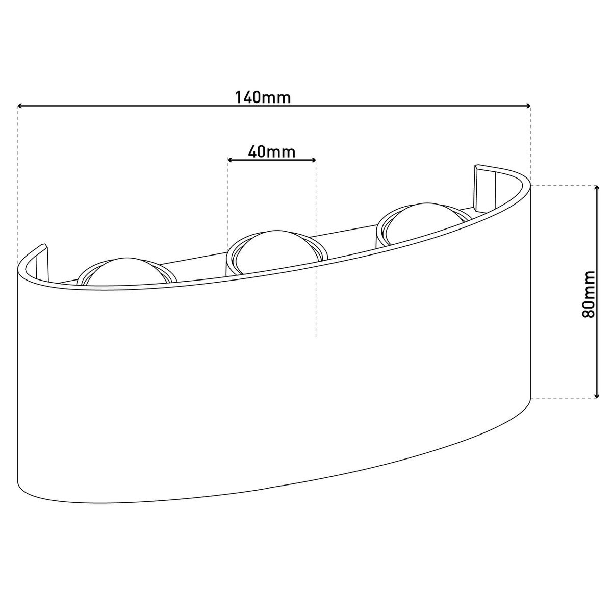 LED Outer Wall Lamp "Auron", gemaakt van metaal in antraciet, met geïntegreerde LED - Afbeelding 9