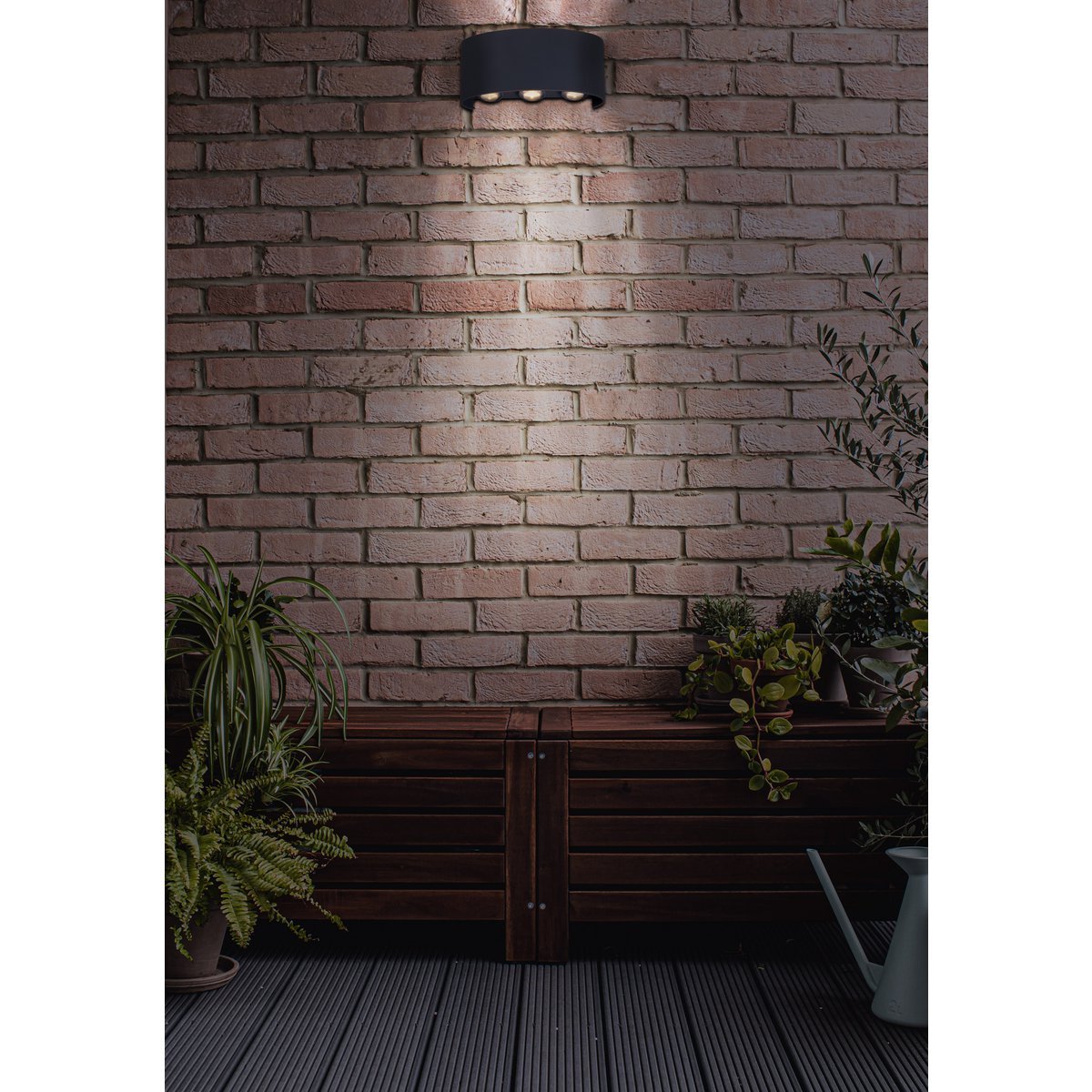 LED Outer Wall Lamp "Auron", gemaakt van metaal in antraciet, met geïntegreerde LED - Afbeelding 7