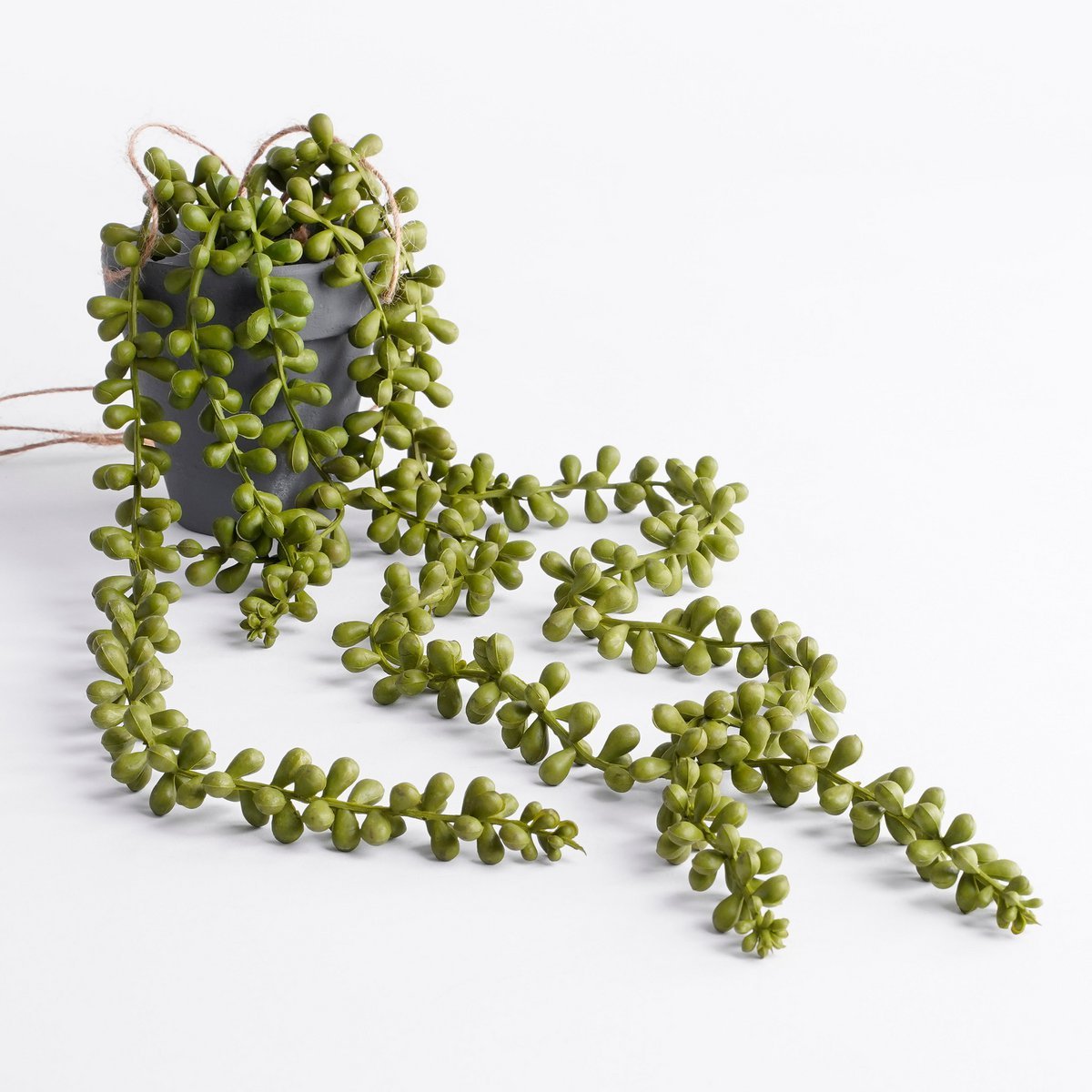 Senecio Kunst Hangplant - H56 x Ø9 cm - Groen - Afbeelding 3