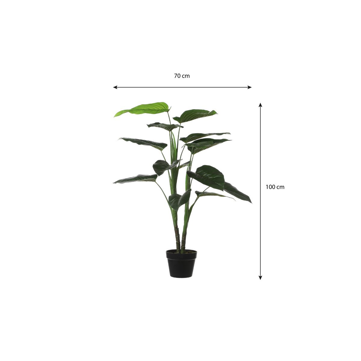 Philodendron Kunstplant - H100x Ø70 cm - Groen - Afbeelding 6